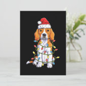 Kerstkerstboomverlichting met beagle kerstbomen aankondiging (Staand voorkant)