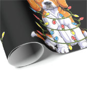 Kerstkerstboomverlichting met beagle kerstbomen cadeaupapier (Rol Hoek)