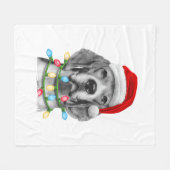 Kerstkerstboomverlichting met beagle kerstbomen - fleece deken (Voorkant (Horizontaal))