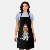 Kerstkerstboomverlichting met beagle kerstbomen schort (Gedragen)