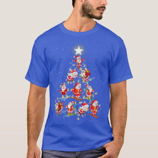 Kerstkerstboomverlichting voor mannen t-shirt