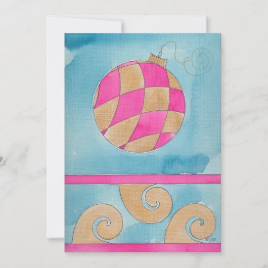 kerstkerstboomversiering - kerstkaartje aankondiging (Voorkant)