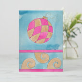 kerstkerstboomversiering - kerstkaartje aankondiging (Staand voorkant)