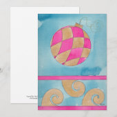 kerstkerstboomversiering - kerstkaartje aankondiging (Voorkant / Achterkant)