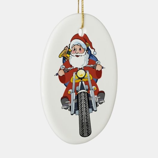 Kerstkerstboomversiering voor de motorfiets keramisch ornament (Rechts)