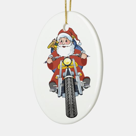 Kerstkerstboomversiering voor de motorfiets keramisch ornament (Links)