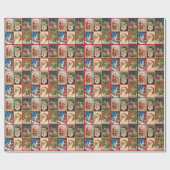  kerstkerstBriefkaart Kat Cadeaupapier (Vlak)