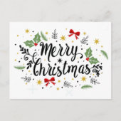 KerstkerstBriefkaart - Vrolijk kerstfeest Feestdagenkaart (Voorkant)