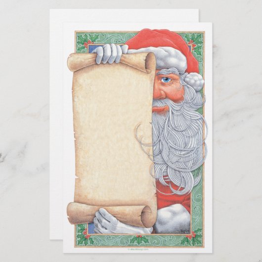 KerstkerstBriefpapier Briefpapier (Voorkant / Achterkant)