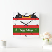 kerstkerstbroek en baard kerst vierkante klok (Huis)