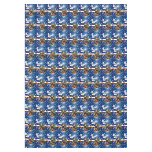 Kerstkerstcadeau, kerstangel tafelkleed (Voorkant)