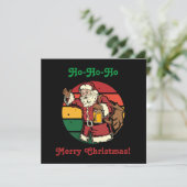 Kerstkerstcadeau met  kerstcadeautjes kaart (Staand voorkant)