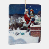 Kerstkerstcadeau voor boeken keramisch ornament (Rechts)