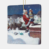Kerstkerstcadeau voor boeken keramisch ornament (Links)