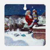 Kerstkerstcadeau voor boeken metalen ornament (Achterkant)