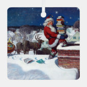 Kerstkerstcadeau voor boeken metalen ornament (Voorkant)