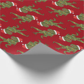 Kerstkerstcadeau voor kerstcadeautjes met T-Rex-ke Cadeaupapier (Hoek)