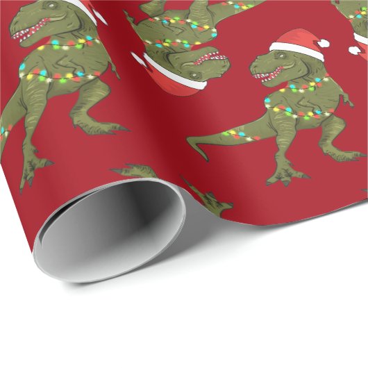 Kerstkerstcadeau voor kerstcadeautjes met T-Rex-ke Cadeaupapier (Rol Hoek)