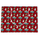 kerstkerstcadeau voor kerstmis groot cadeauzakje (Voorkant)