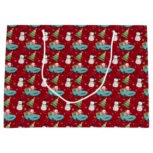 kerstkerstcadeau voor kerstmis groot cadeauzakje (Voorkant)