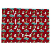 kerstkerstcadeau voor kerstmis groot cadeauzakje (Achterkant)