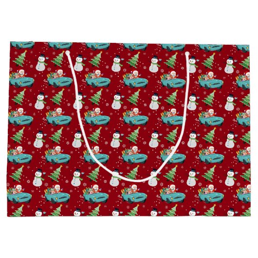 kerstkerstcadeau voor kerstmis groot cadeauzakje (Achterkant)