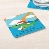 Kerstkerstcadeaupapier Onderzetter voor kerstcadea (Schuin)