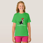 Kerstkerstcadeautje in Santa Hat T-shirt (Voorkant volledig)