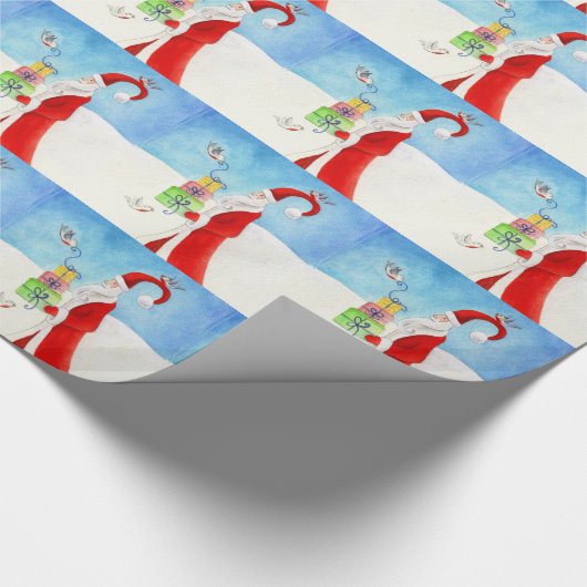 Kerstkerstcadeautje met cadeautjes cadeaupapier (Hoek)