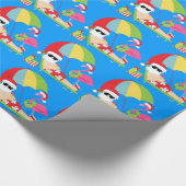 Kerstkerstcadeautje met kerstcadeau cadeaupapier (Hoek)