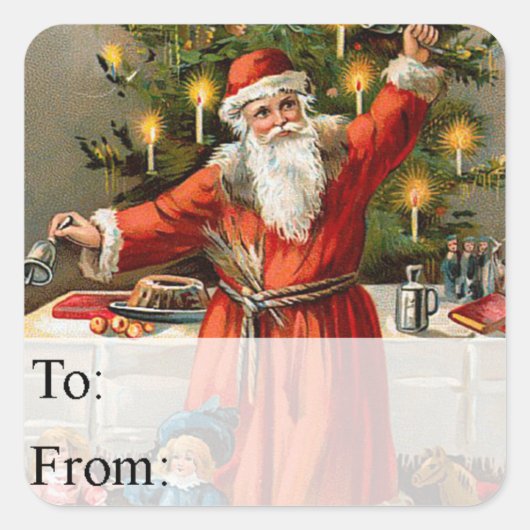 Kerstkerstcadeautje met Label met blikvangers (Voorkant)