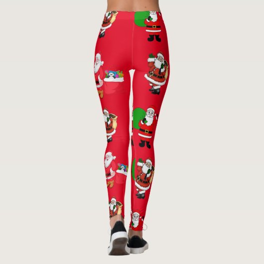 Kerstkerstcadeautjes en Cadeaus rode Leggings (Achterkant)