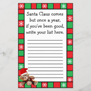 kerstkerstcadelijst voor kinderen flyer