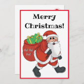 KerstkerstCartoon Feestdagenkaart (Voorkant / Achterkant)