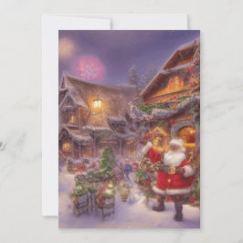 Kerstkerstdorp Fantastisch Landschap Feestdagenkaart