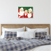  kerstkerstfamilie canvas afdruk (Insitu (Slaapkamer))
