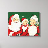  kerstkerstfamilie canvas afdruk (Voorkant)