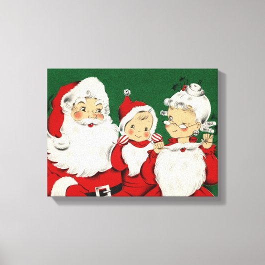  kerstkerstfamilie canvas afdruk (Voorkant)