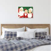 kerstkerstfamilie canvas afdruk (Insitu (Slaapkamer))