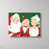  kerstkerstfamilie canvas afdruk (Voorkant)