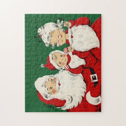  kerstkerstfamilie legpuzzel (Verticaal)