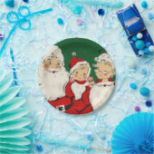  kerstkerstfamilie papieren bordje (Feest)