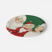  kerstkerstfamilie papieren bordje (Gekanteld)