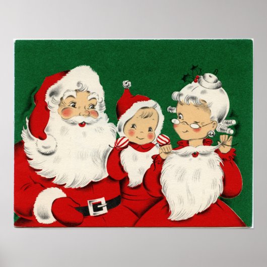  kerstkerstfamilie poster (Voorkant)