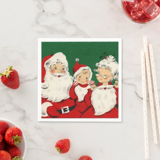 kerstkerstfamilie servetten (Insitu)