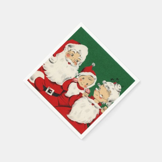  kerstkerstfamilie servetten (Hoek)