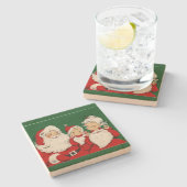  kerstkerstfamilie stenen onderzetter (Zijkant)