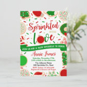 Kerstkerstfeest Baby Sprinkle Uitnodiging Baby (Staand voorkant)