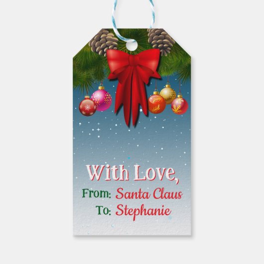 Kerstkerstfeest Cadeaulabel (Achterkant)