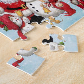 Kerstkerstfeest Jigzaag Puzzle Legpuzzel (Zijkant)